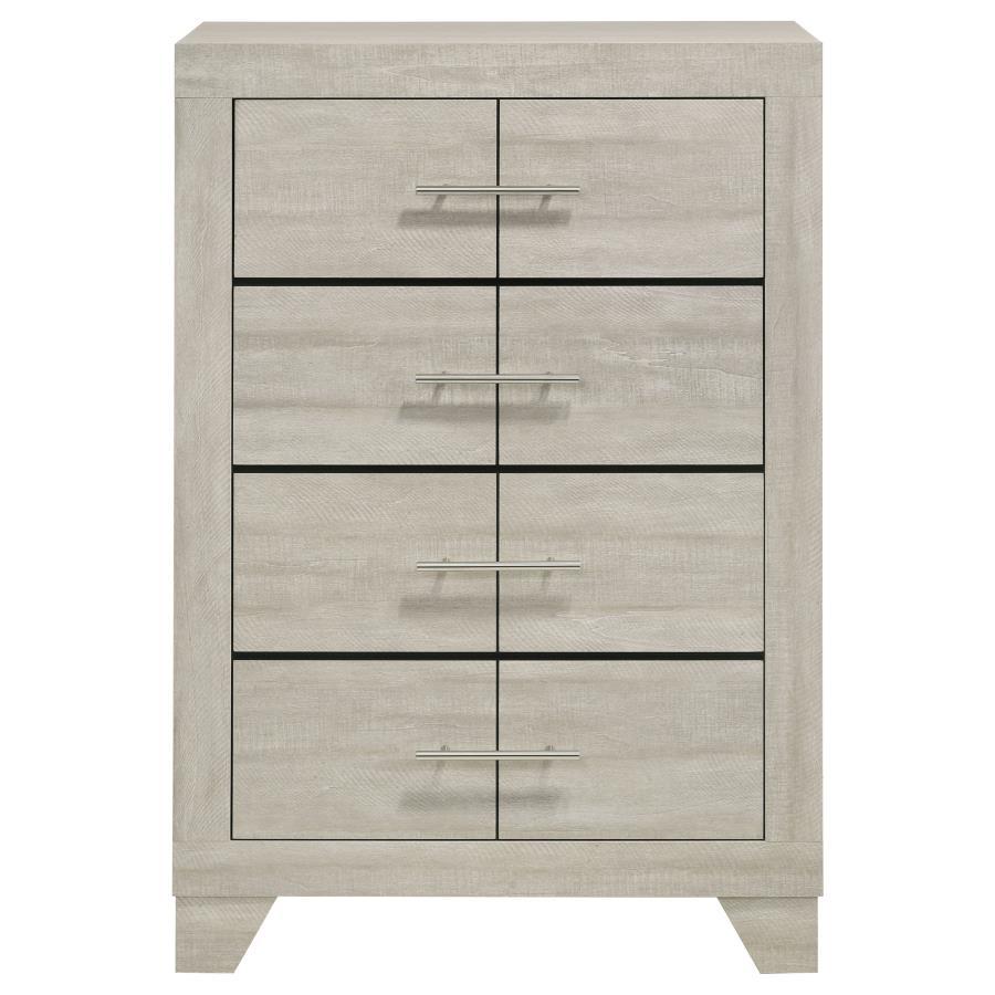 Trenton - 4 - Drawer Bedroom Chest Of Drawers - Rustic Cream Accent Chest modern furniture Contempo Furniture