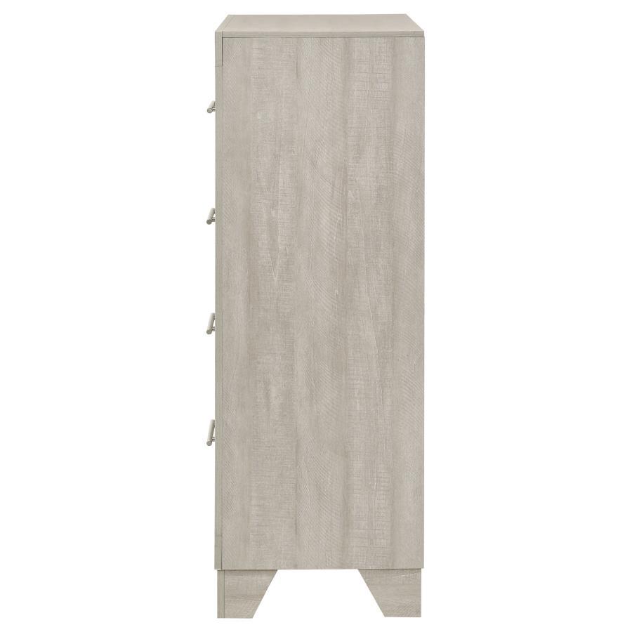 Trenton - 4 - Drawer Bedroom Chest Of Drawers - Rustic Cream Accent Chest modern furniture Contempo Furniture