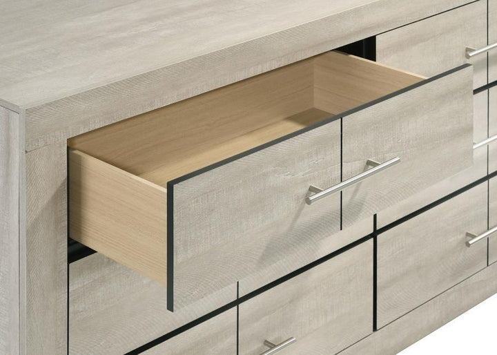 Trenton - 6 - Drawer Bedroom Dresser - Rustic Cream Dressers modern furniture Contempo Furniture