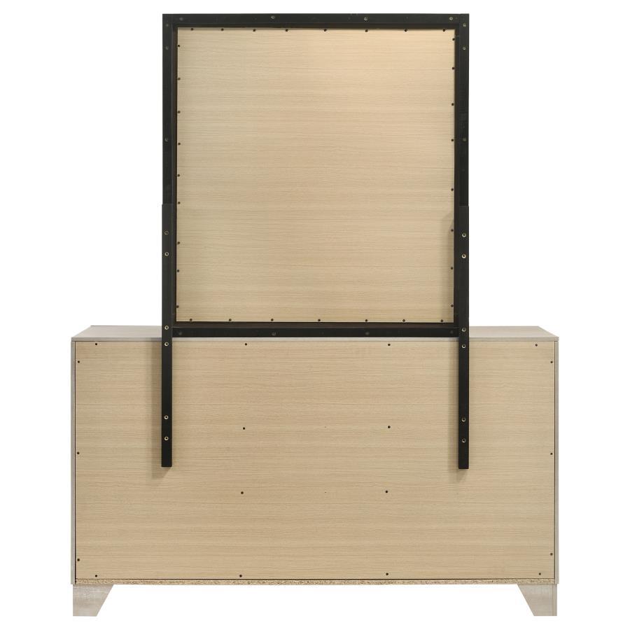 Trenton - 6 - Drawer Bedroom Dresser With Mirror - Rustic Cream Dresser & Mirror modern furniture Contempo Furniture