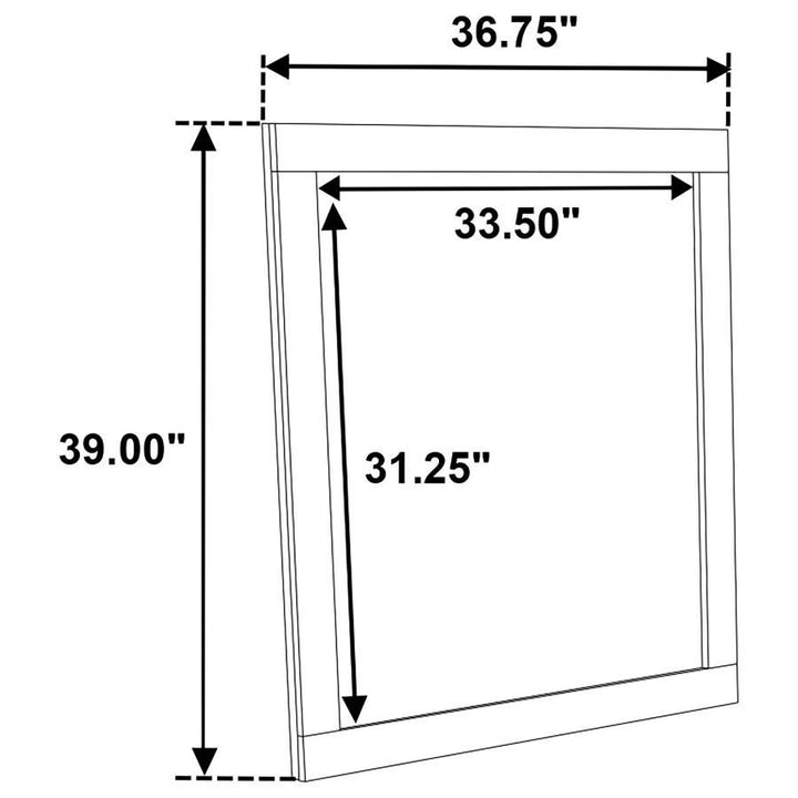 Trenton - Dresser Mirror - Rustic Cream Mirror modern furniture Contempo Furniture