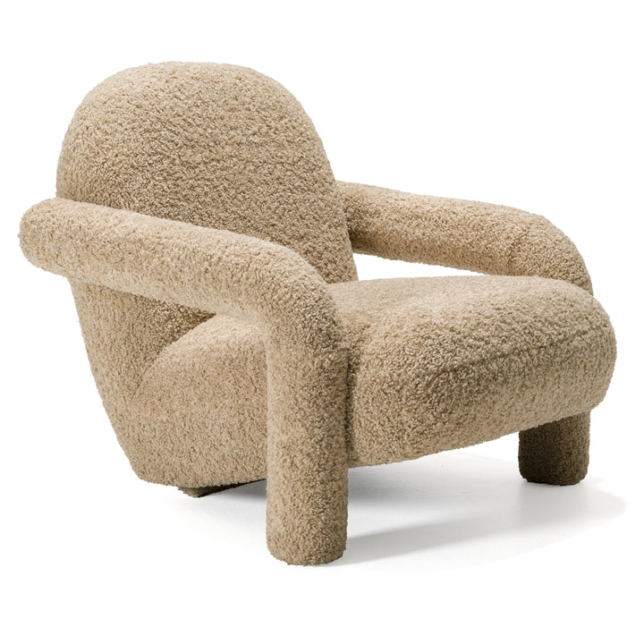 Trevor  Modern Tan Fabric Accent Chair
