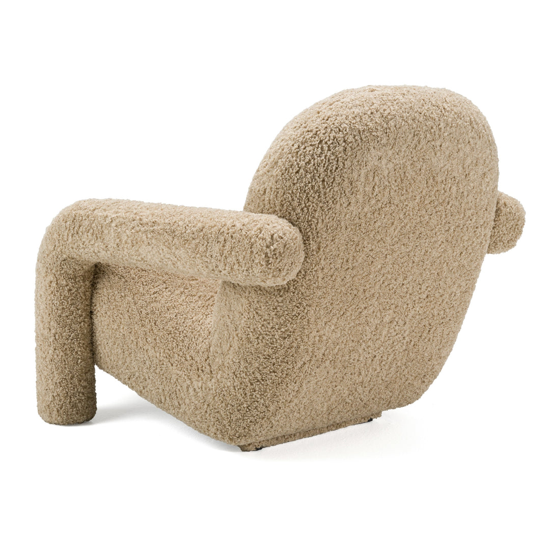 Trevor  Modern Tan Fabric Accent Chair