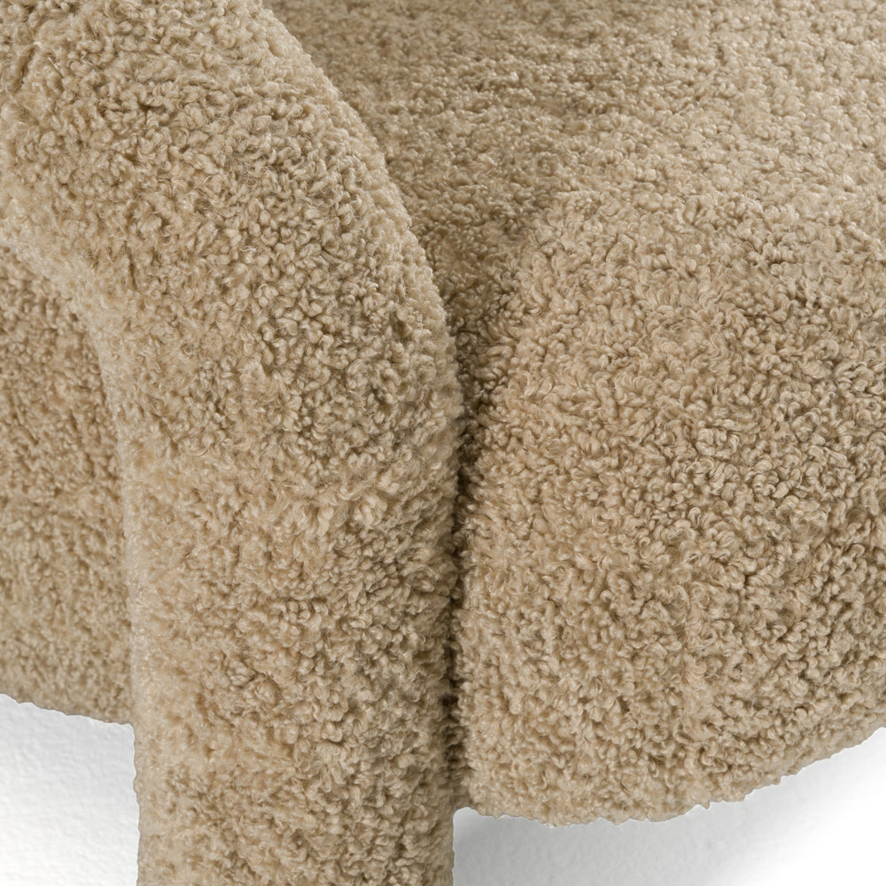 Trevor - Modern Tan Fabric Accent Chair - View 4