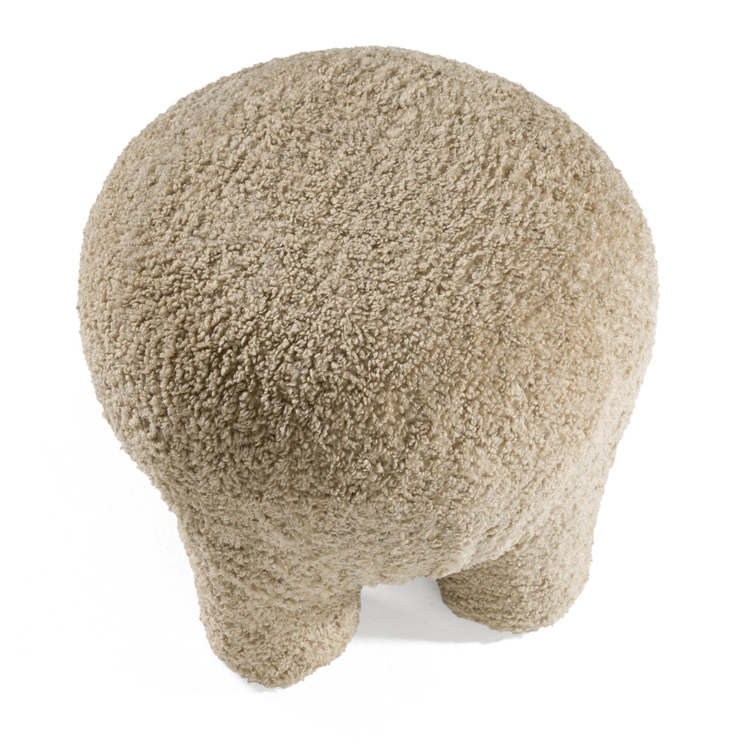 Trevor  Modern Tan Fabric Ottoman