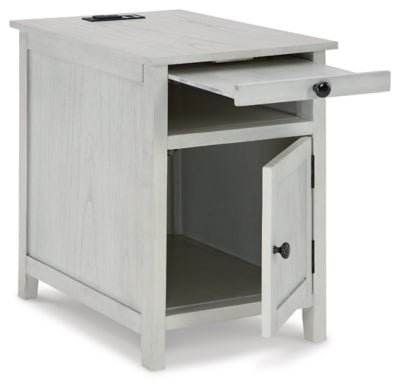 Treytown Chairside End Table - Beige Chair Side Table modern furniture Contempo Furniture