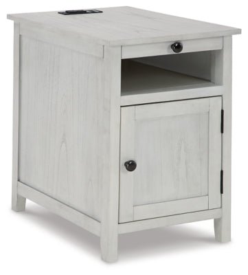 Treytown Chairside End Table - Beige Chair Side Table modern furniture Contempo Furniture