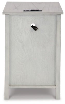 Treytown Chairside End Table - Beige Chair Side Table modern furniture Contempo Furniture
