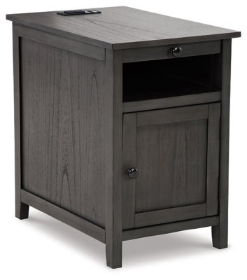 Treytown Chairside End Table - Dark Gray Chair Side Table modern furniture Contempo Furniture