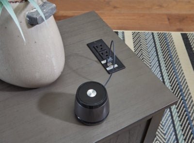 Treytown Chairside End Table - Dark Gray Chair Side Table modern furniture Contempo Furniture