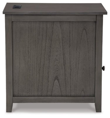 Treytown Chairside End Table - Dark Gray Chair Side Table modern furniture Contempo Furniture