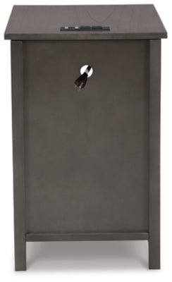 Treytown Chairside End Table - Dark Gray Chair Side Table modern furniture Contempo Furniture