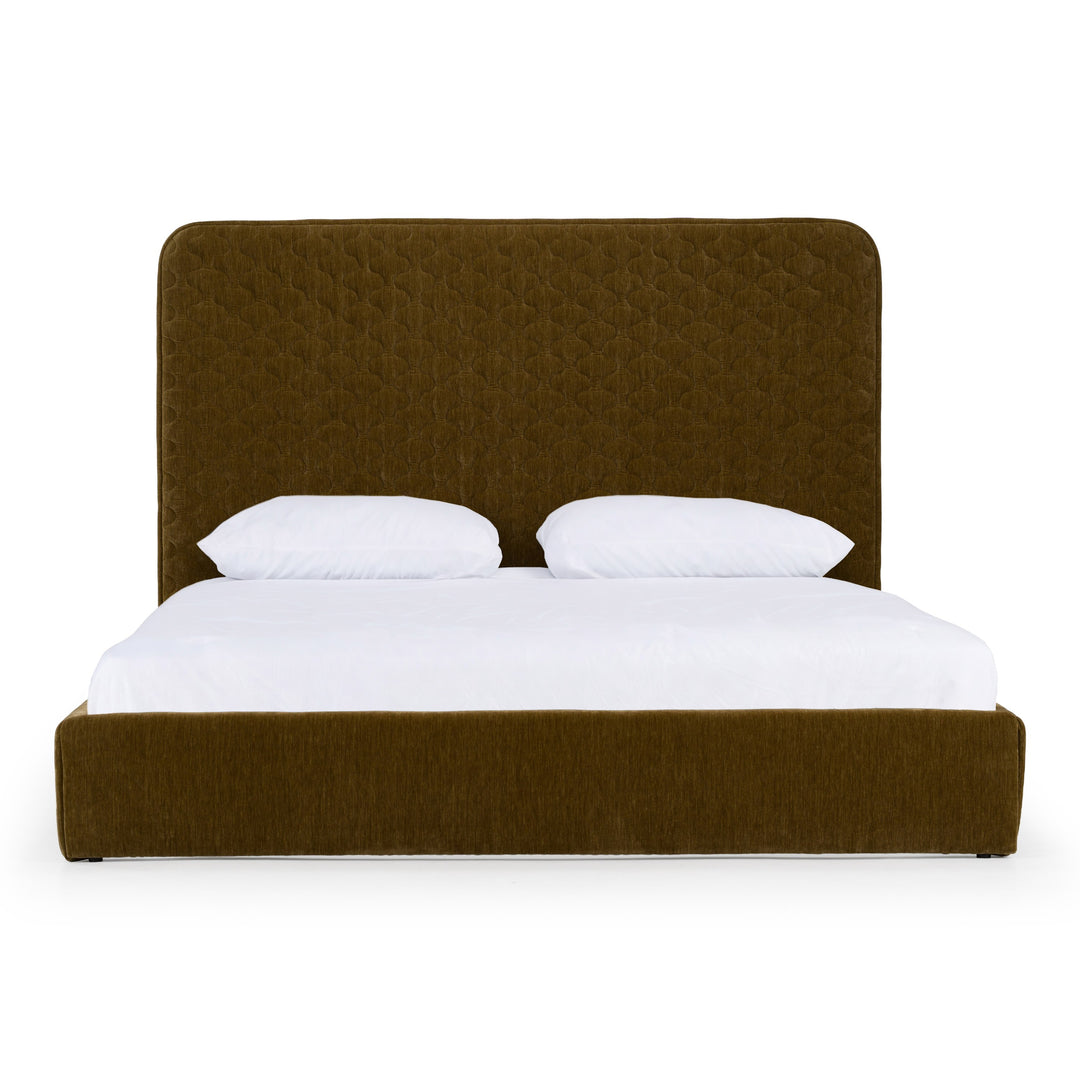 Trieste - Modern Brown Fabric Bed