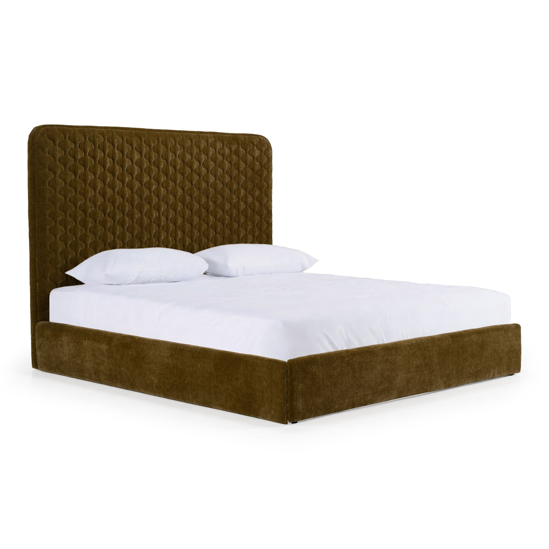 Trieste - Modern Brown Fabric Bed