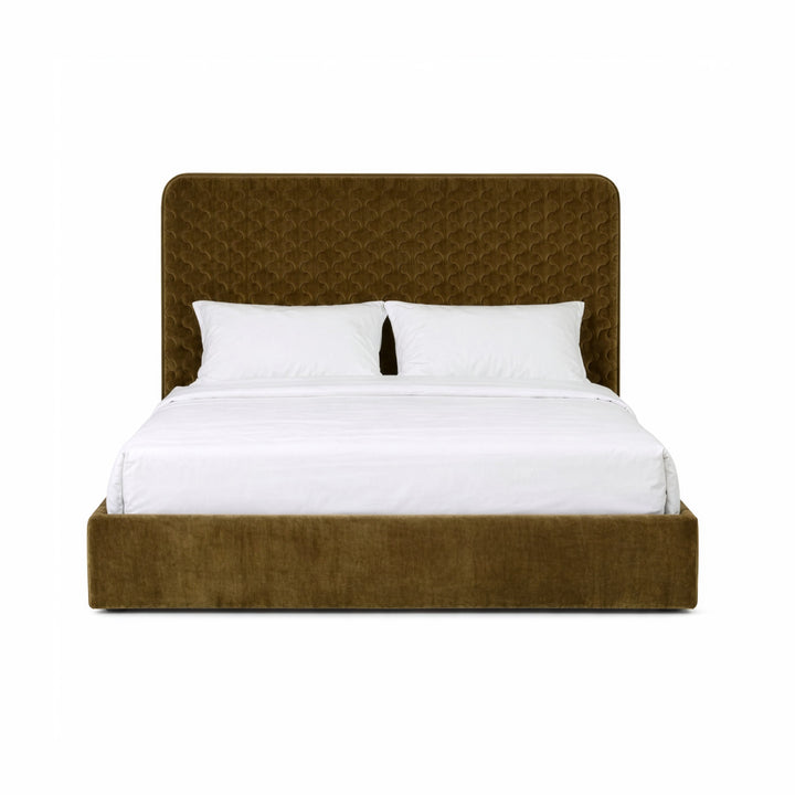 Trieste - Modern Brown Fabric Bed