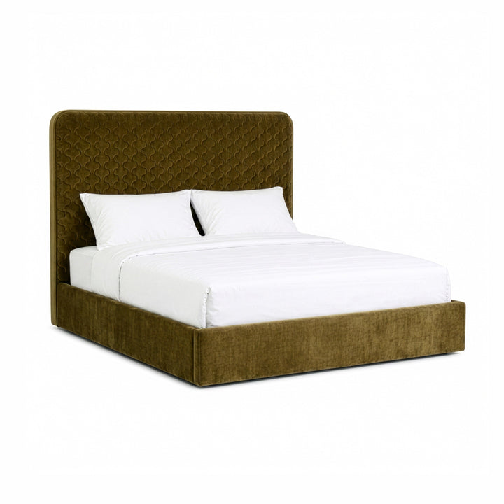 Trieste - Modern Brown Fabric Bed