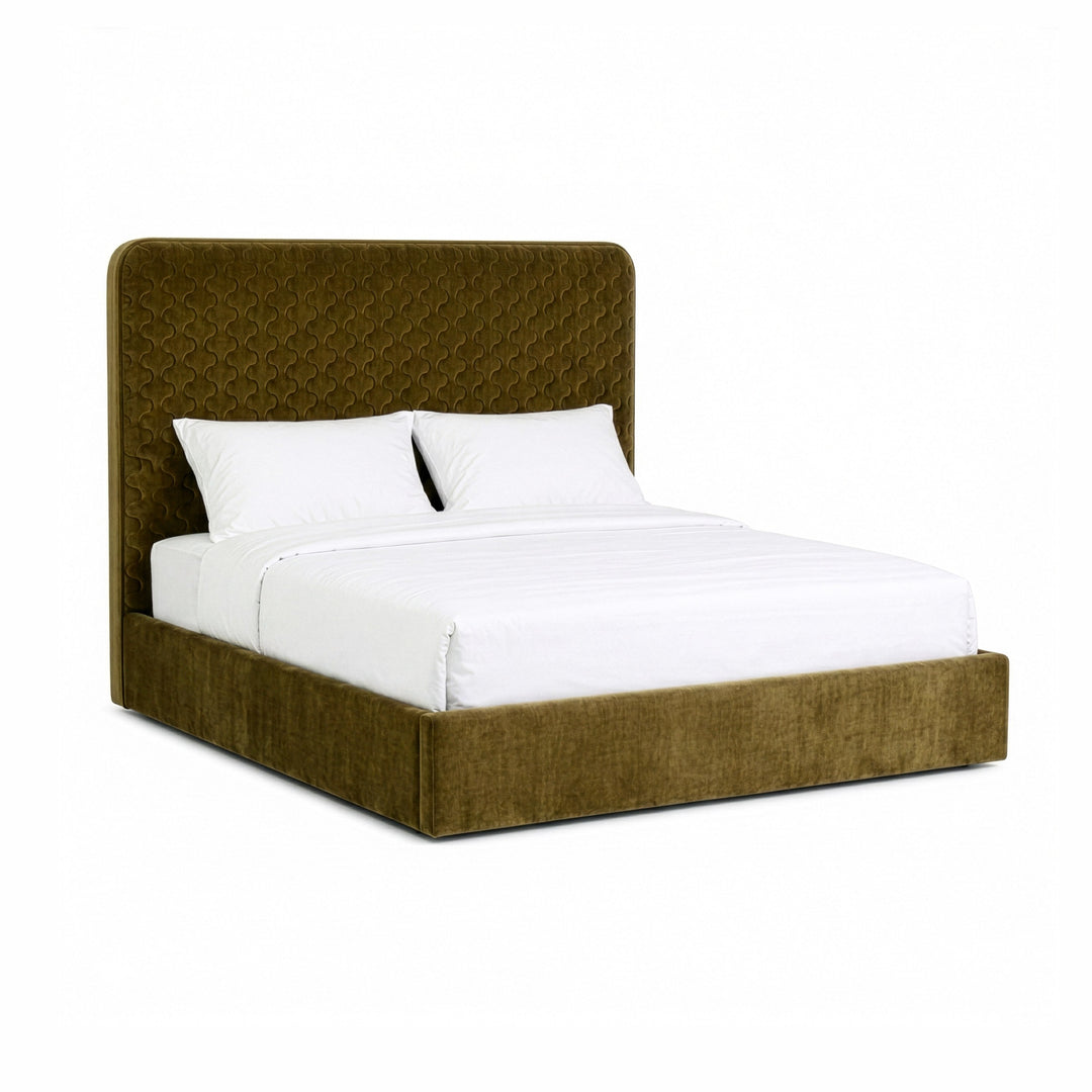 Trieste - Modern Brown Fabric Bed