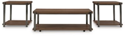 Trindwick Table (Set of 3) - Dark Brown Table Set modern furniture Contempo Furniture