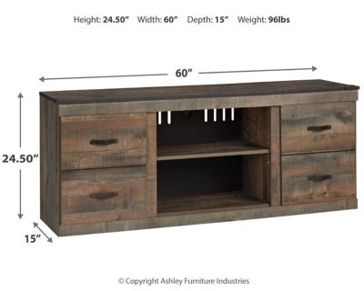 Trinell 60" TV Stand - Dark Brown TV Stand modern furniture Contempo Furniture