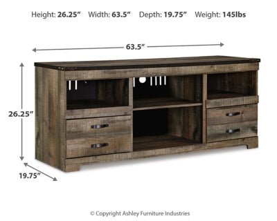 Trinell 63" TV Stand - Dark Brown TV Stand modern furniture Contempo Furniture