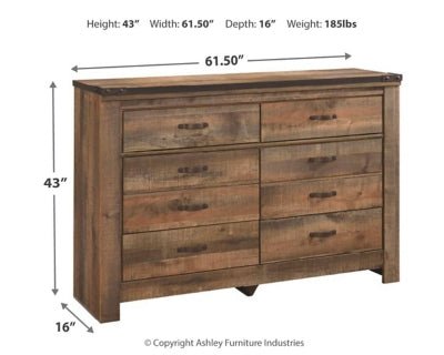 Trinell Dresser - Dark Brown Dresser modern furniture Contempo Furniture