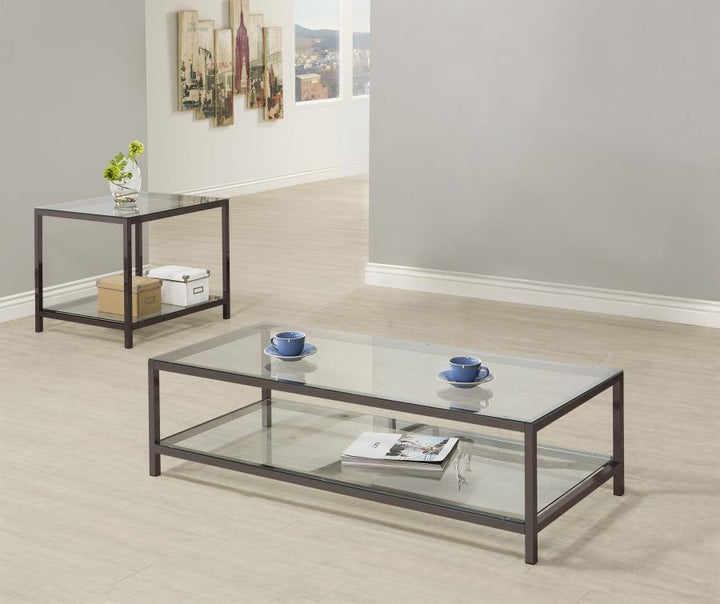 Trini - 2 Piece Coffee And End Table Set - Black Table Set modern furniture Contempo Furniture