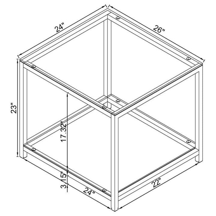 Trini - 2 Piece Coffee And End Table Set - Black Table Set modern furniture Contempo Furniture