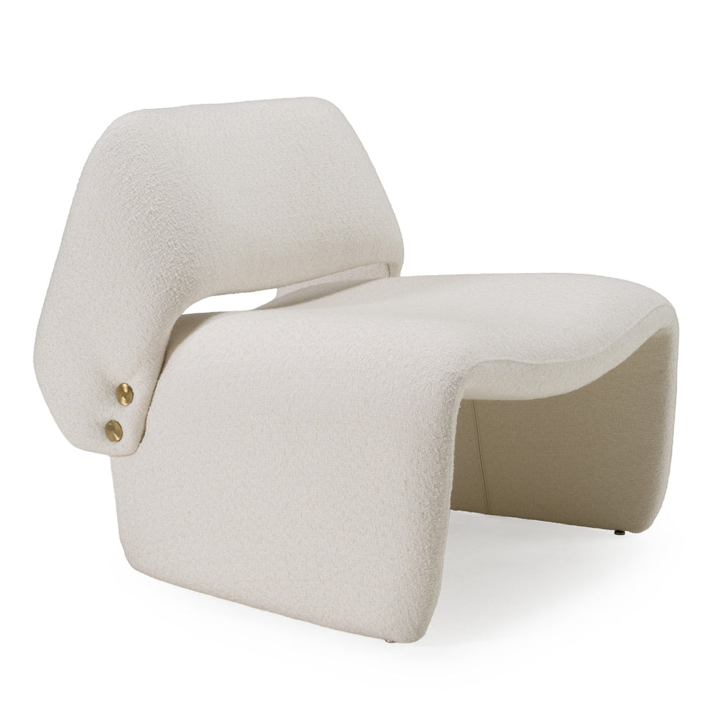 Tristan Modern Off White Fabric Accent Chair