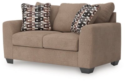 Triston - Peaks Loveseat - Beige Stationary Loveseat modern furniture Contempo Furniture
