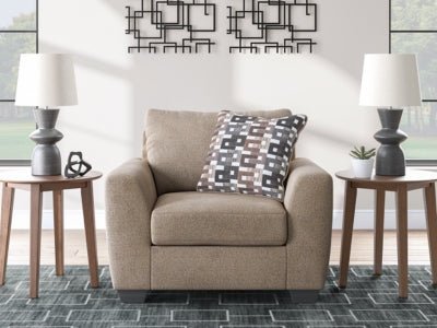 Triston - Peaks Oversized Chair - Beige Arm Chair modern furniture Contempo Furniture