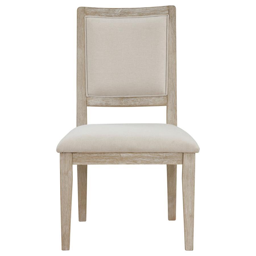 Trofello - 5 Piece Round Dining Table Set - White Washed 5 - Piece Dining Room Set modern furniture Contempo Furniture