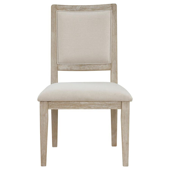Trofello - Cushioned Dining Side Chair (Set of 2) - White Washed Chair Set modern furniture Contempo Furniture