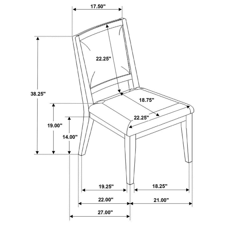 Trofello - Cushioned Dining Side Chair (Set of 2) - White Washed Chair Set modern furniture Contempo Furniture