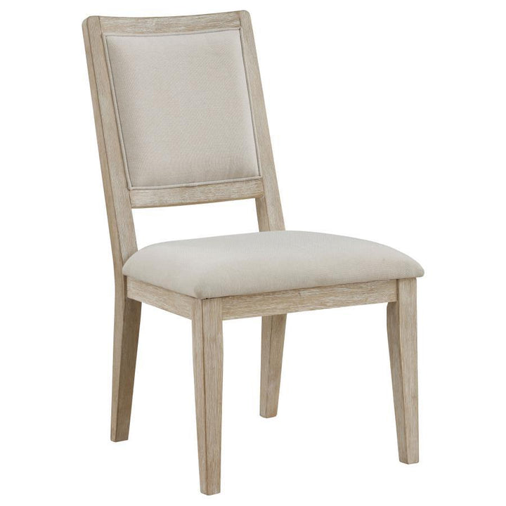 Trofello - Cushioned Dining Side Chair (Set of 2) - White Washed Chair Set modern furniture Contempo Furniture
