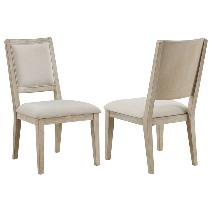 Trofello - Cushioned Dining Side Chair (Set of 2) - White Washed Chair Set modern furniture Contempo Furniture