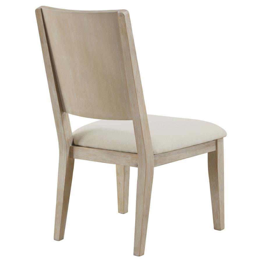 Trofello - Cushioned Dining Side Chair (Set of 2) - White Washed Chair Set modern furniture Contempo Furniture