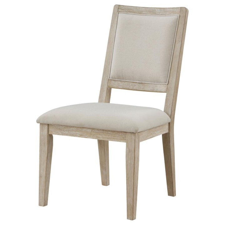 Trofello - Cushioned Dining Side Chair (Set of 2) - White Washed Chair Set modern furniture Contempo Furniture
