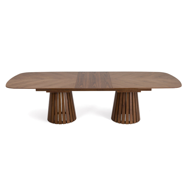 Truman - Mid-Century Modern Walnut Extendable Dining Table