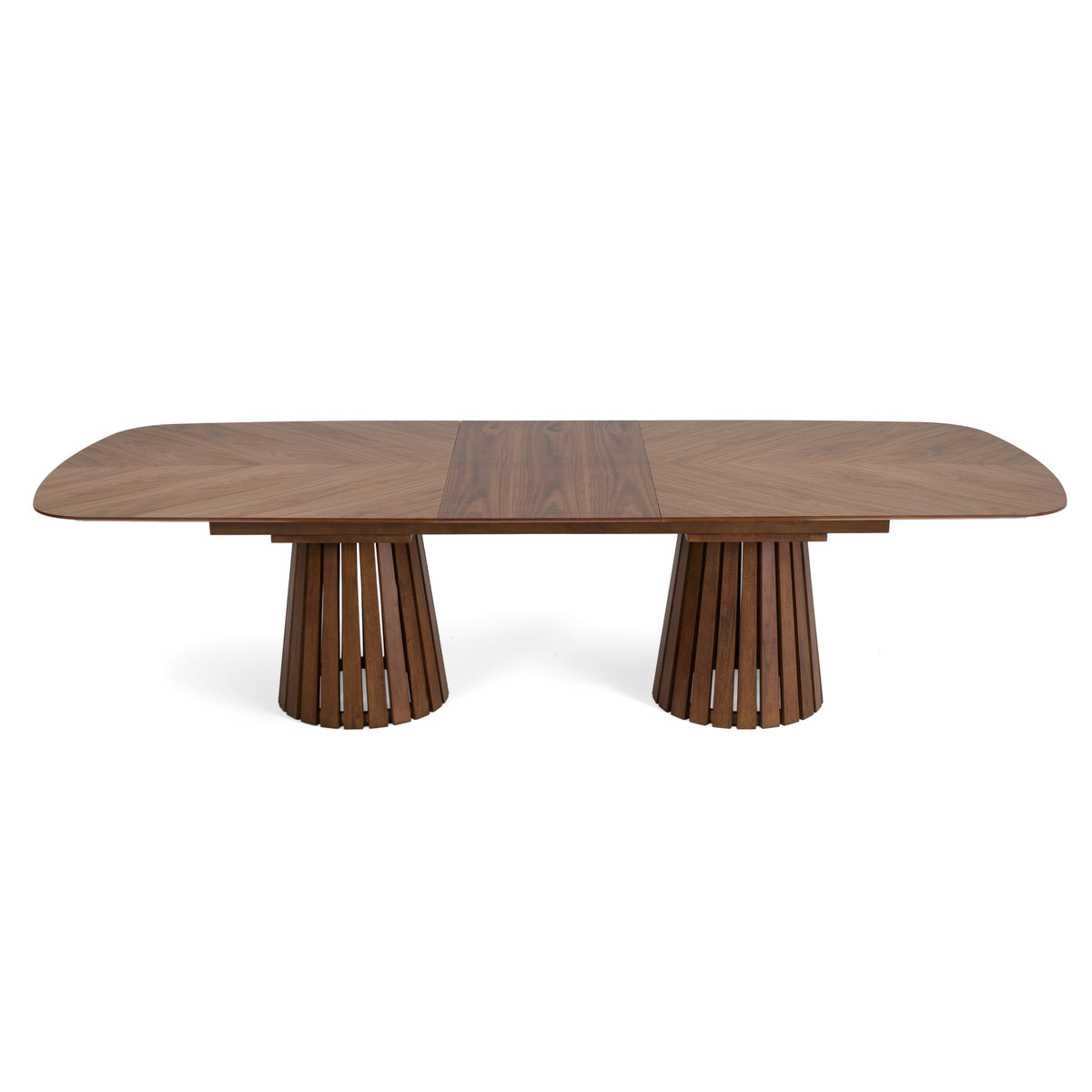 Truman - Mid-Century Modern Walnut Extendable Dining Table - View 2