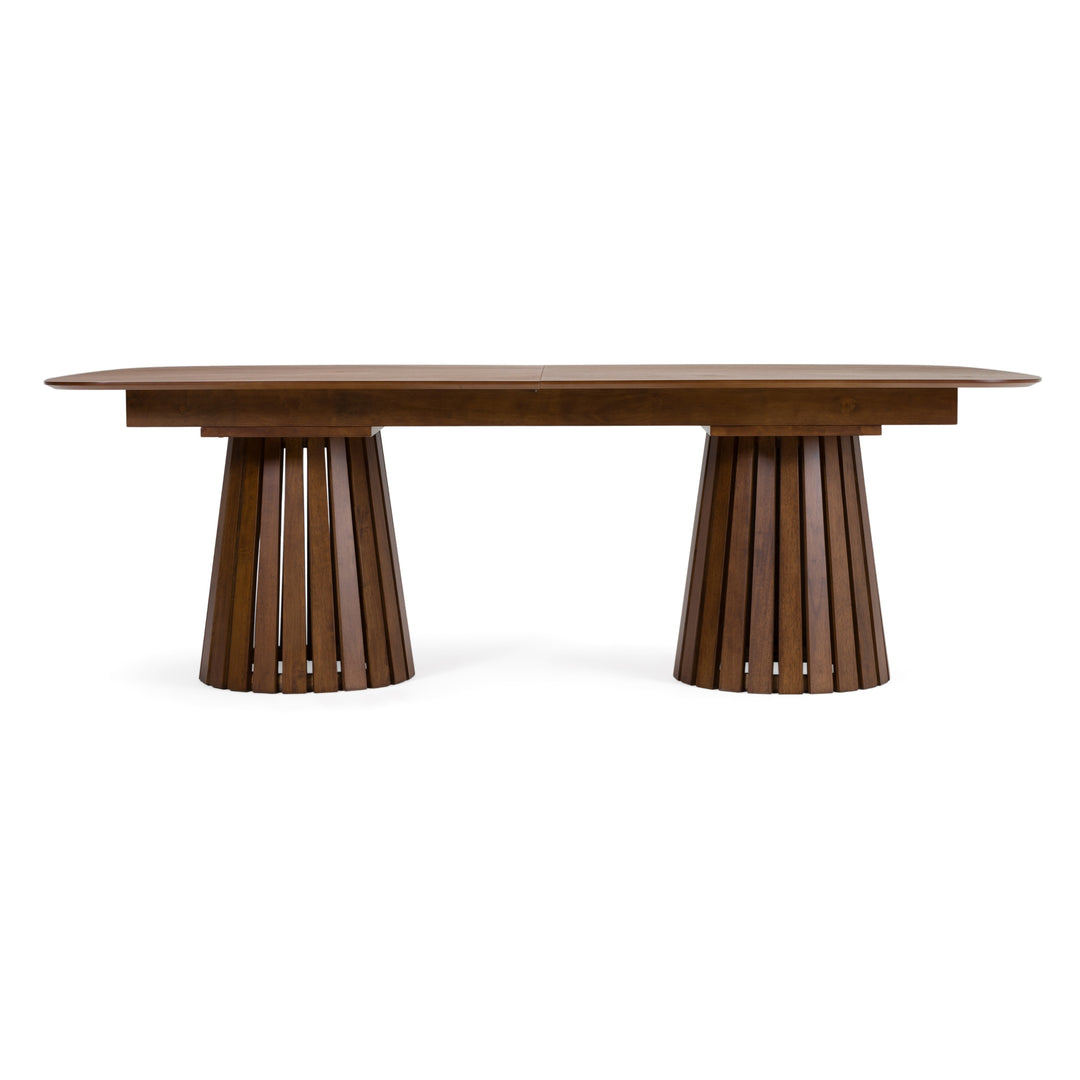 Truman - Mid-Century Modern Walnut Extendable Dining Table + 6 Chairs Set