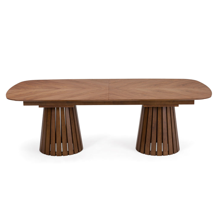 Truman - Mid-Century Modern Walnut Extendable Dining Table