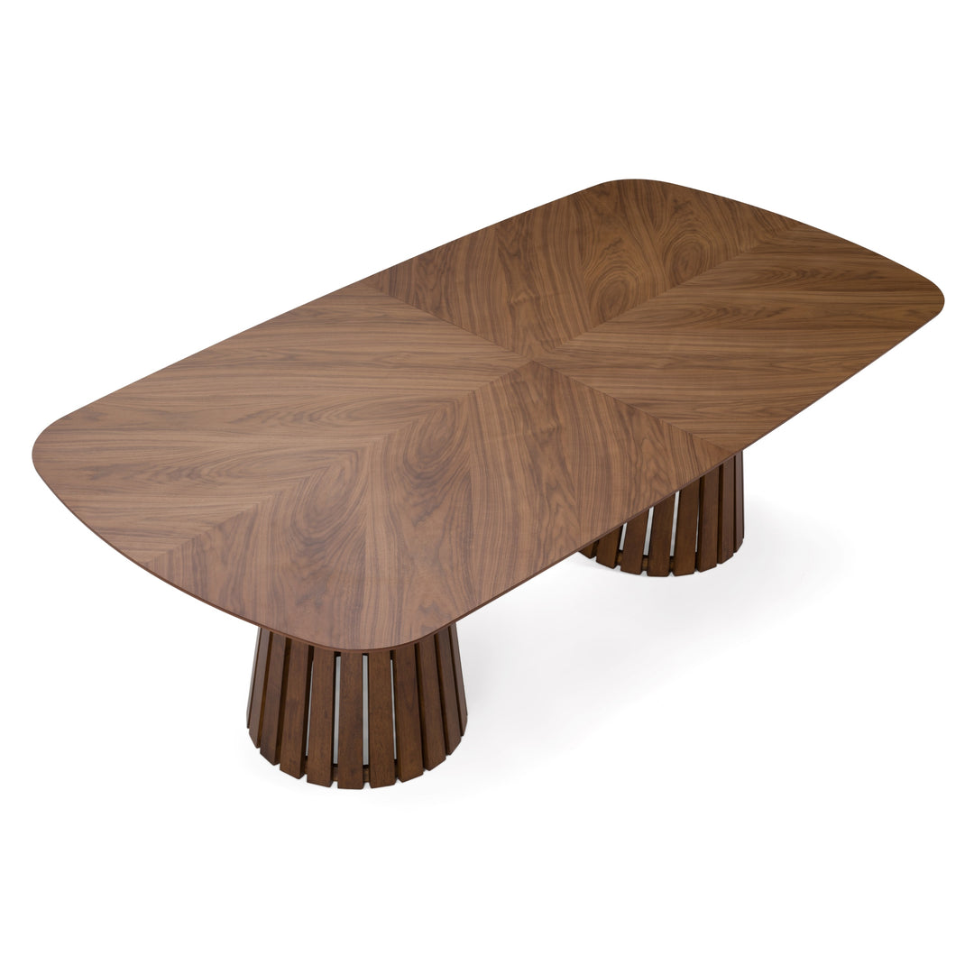 Truman - Mid-Century Modern Walnut Extendable Dining Table