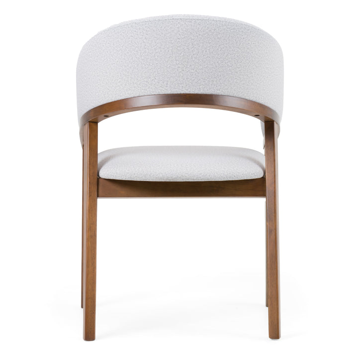 Truman - Mid-Century Modern Grey + Walnut Dining Chair