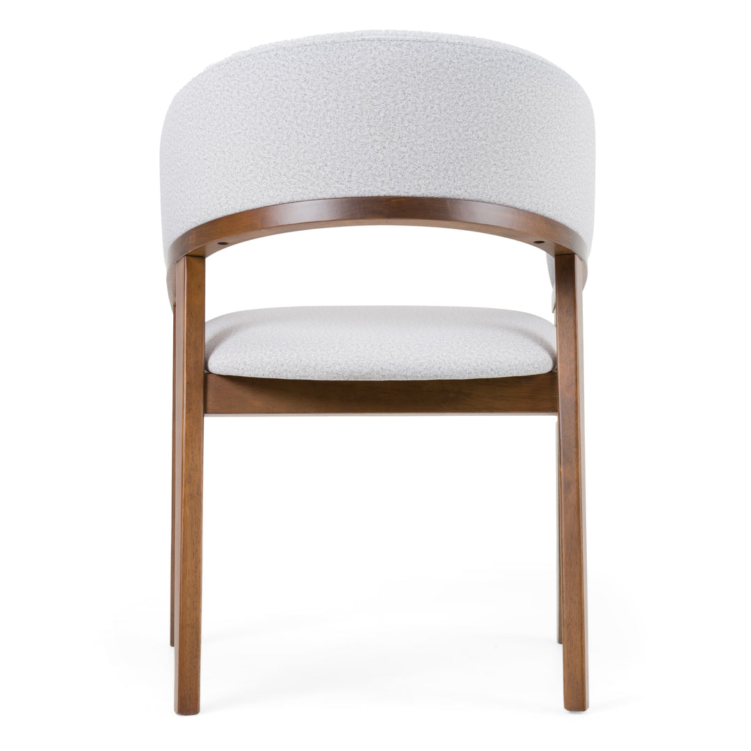 Truman - Mid-Century Modern Grey + Walnut Dining Chair