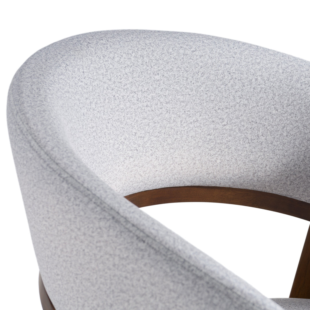 Truman  Mid-Century Modern Grey + Walnut Dining Chair