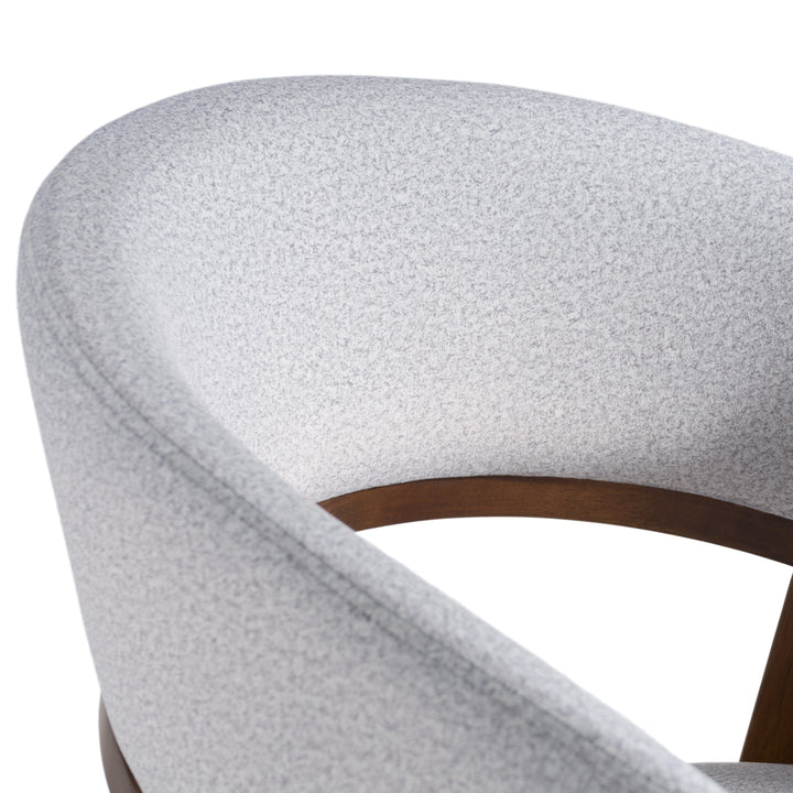 Truman  Mid-Century Modern Grey + Walnut Dining Chair