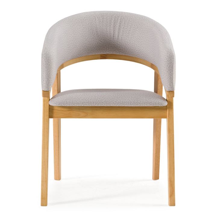 Truman - Mid-Century Modern Grey + Natural Oak Dining Chair