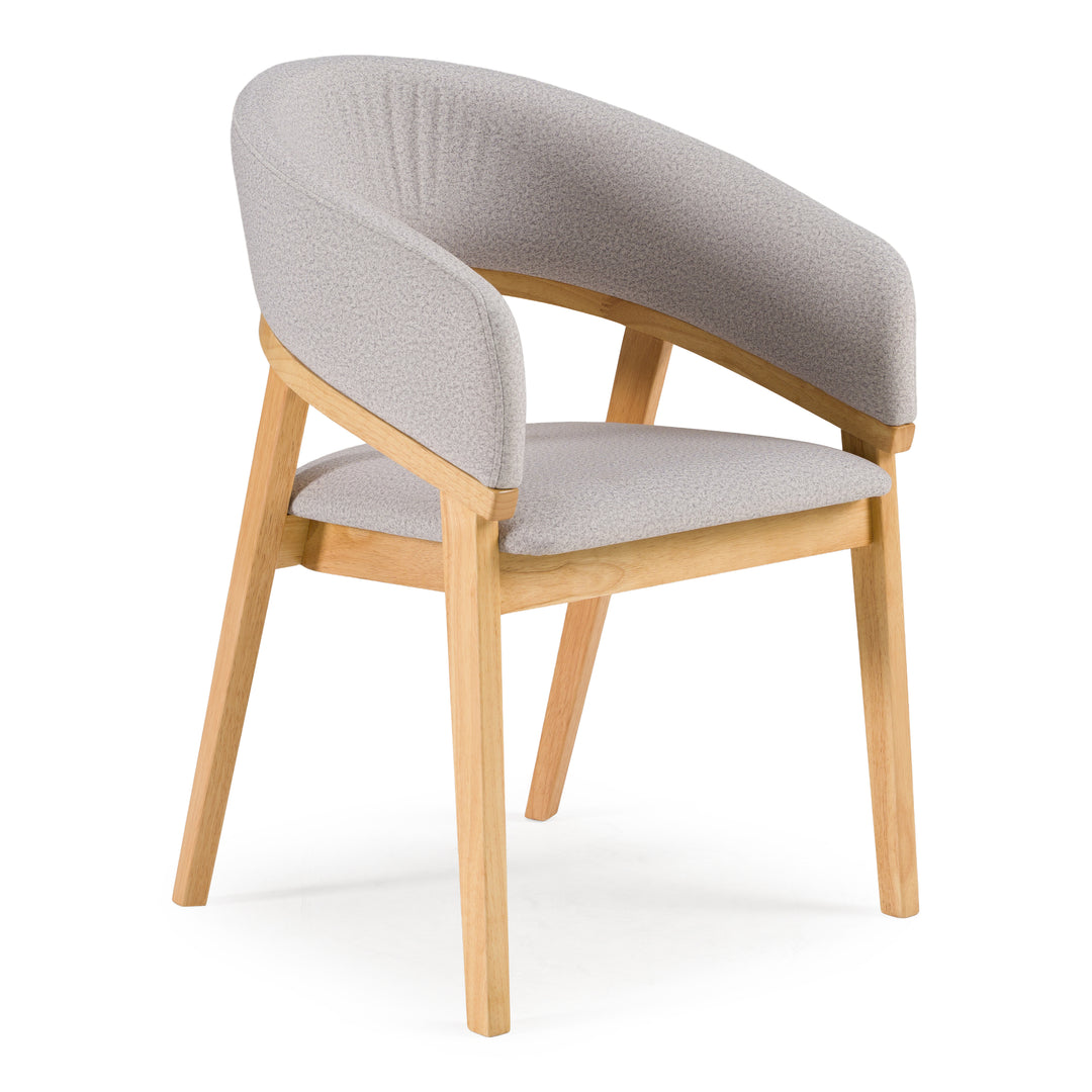 Truman - Mid-Century Modern Grey + Natural Oak Dining Chair