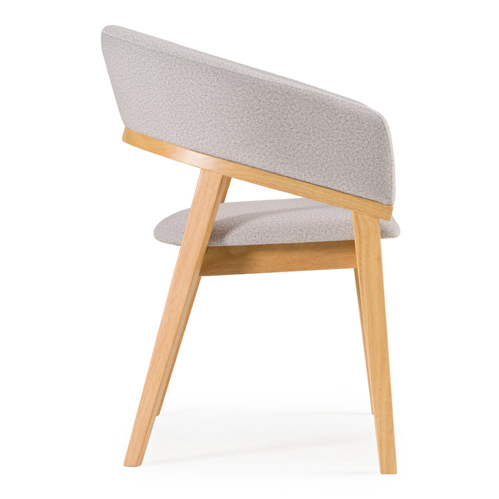 Truman - Mid-Century Modern Grey + Natural Oak Dining Chair