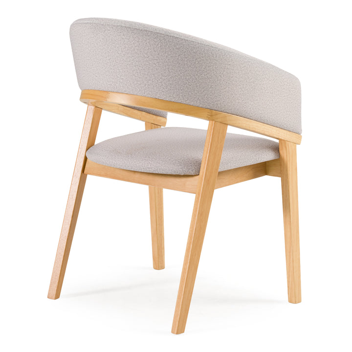 Truman - Mid-Century Modern Grey + Natural Oak Dining Chair
